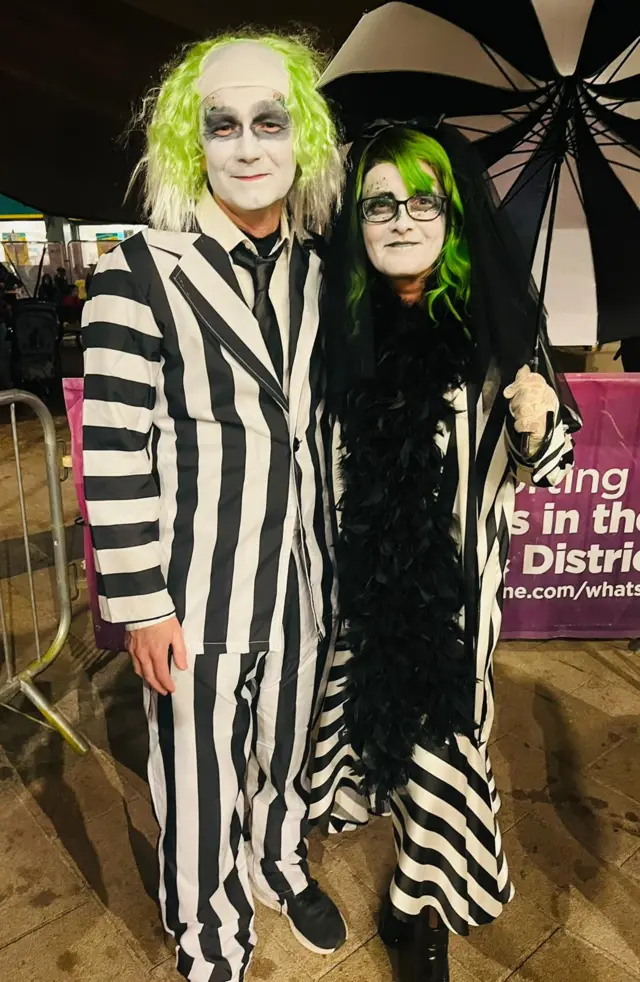 Sandra and Trevor McKeeman in fancy dress at derry halloween