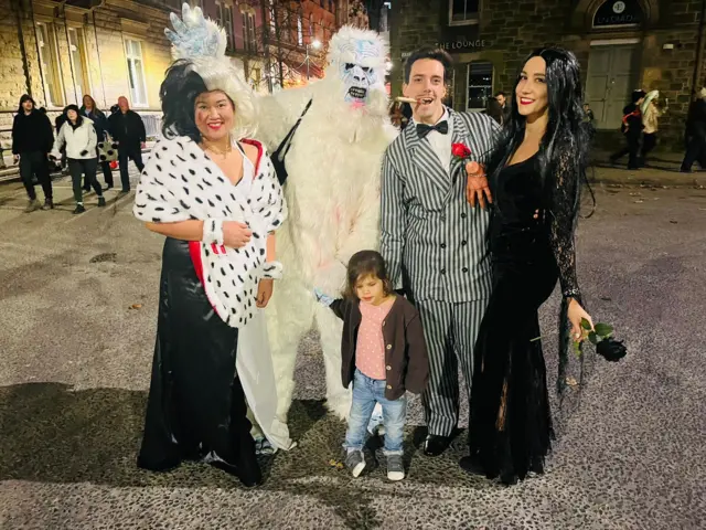 the addams family in derry at halloween