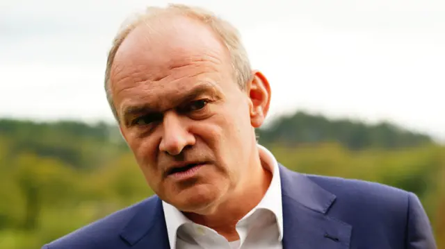 Liberal Democrat leader Sir Ed Davey during a visit to Calvert Exmoor