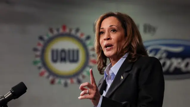 Kamala Harris was also campaigning in Michigan last month