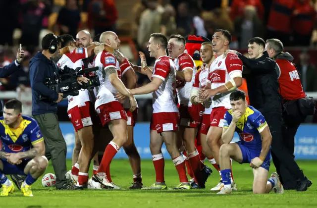 Hull KR celebrate against Warrington