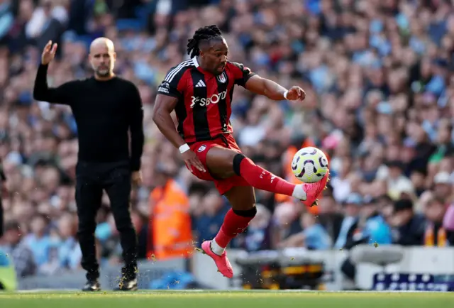 Fulham's Adama Traore in action