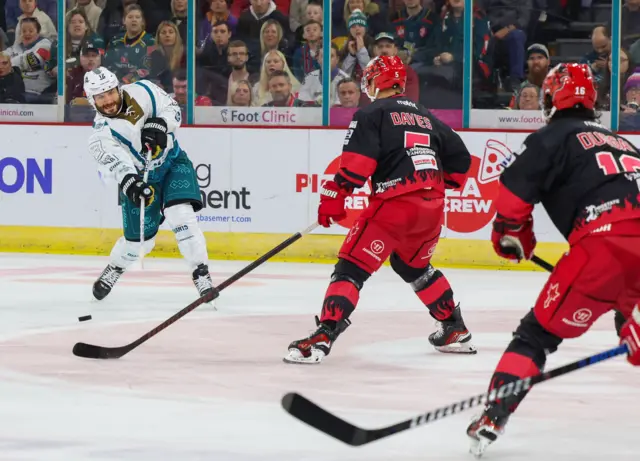 First period action between Belfast and Cardiff