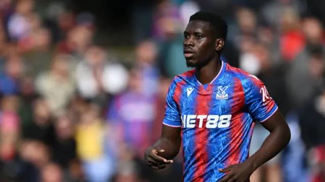 Ismaila Sarr of Crystal Palace FC looks on during the Premier League match between Crystal Palace FC and West Ham United FC at Selhurst Park on August 24, 2024 in London, United Kingdom.