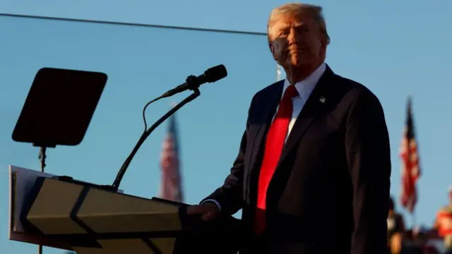 Donald Trump speaks at a rally in Butler, Pennsylvania