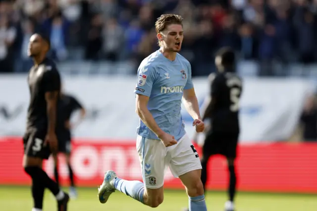 Coventry City's Jack Rudoni celebrates