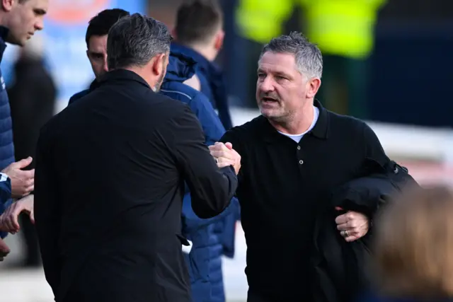 Managers Derek McInnes and Tony Docherty