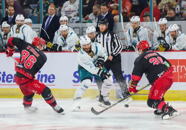 Second period action from the SSE Arena in Belfast