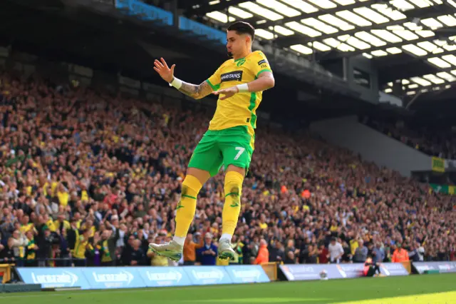 Borja Sainz celebrates goal