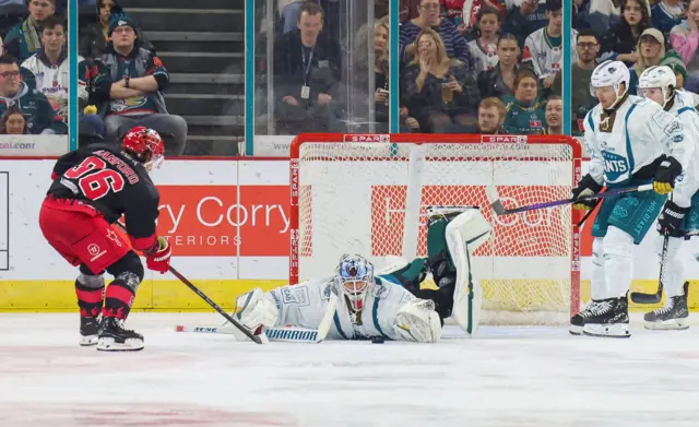 Tom McCollum in action against the Cardiff Devils