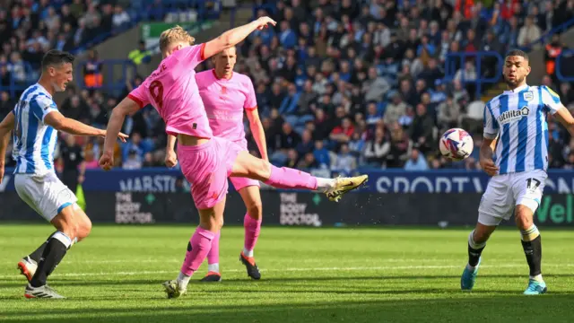 Sam Cosgrove fires over the bar for Barnsley