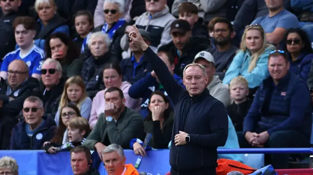 Leicester City manager Steve Cooper Action