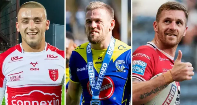 Mikey Lewis (left), Matt Dufty (centre) and Marc Sneyd (right) were all named as part of this season's Super League Dream Team