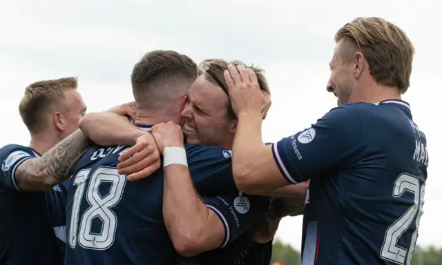 Falkirk players celebrating