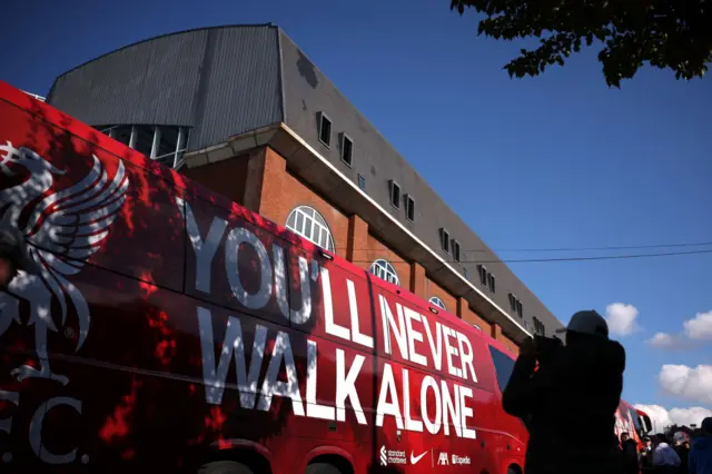 Liverpool team bus