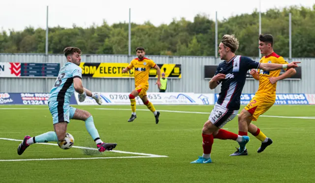 Ethan Ross scores for Falkirk against Ayr United