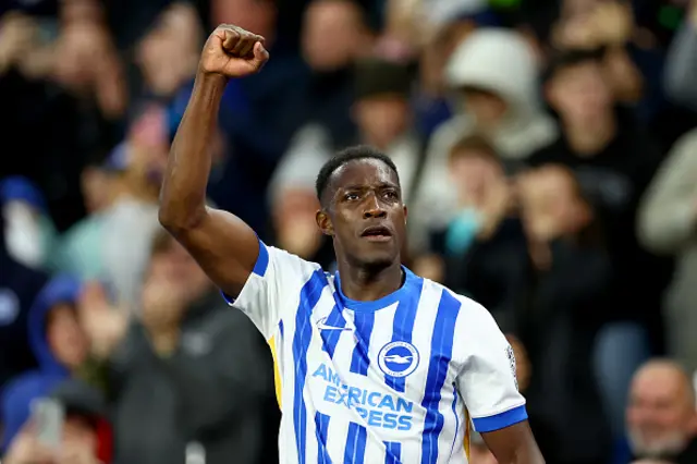 Danny Welbeck of Brighton & Hove Albion celebrates