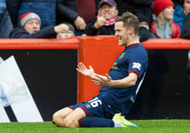 Hearts' Blair Spittal celebrates