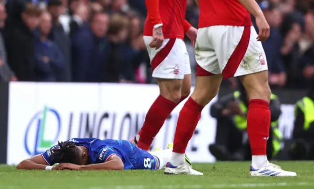 Enzo Fernandez of Chelsea FC reacts