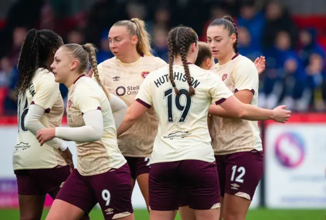 Hearts celebrate