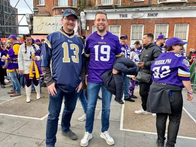 Minnesota Vikings on their way to Tottenham Hotspur Stadium