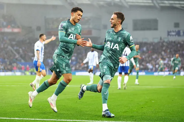 Brennan Johnson celebrates with James Maddison