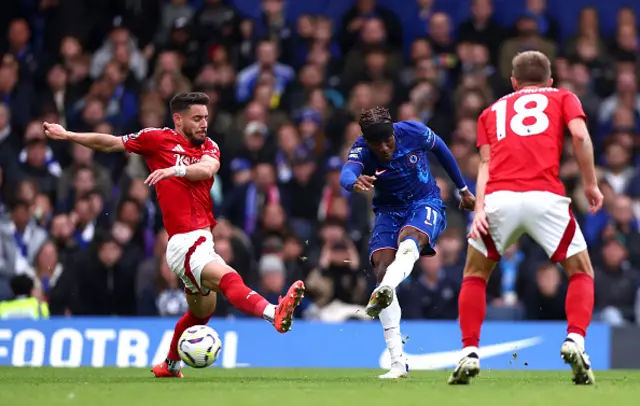 Noni Madueke of Chelsea FC scores