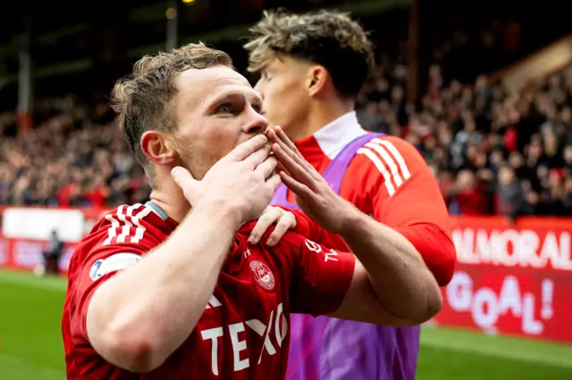 Aberdeen's Nicky Devlin celebrates