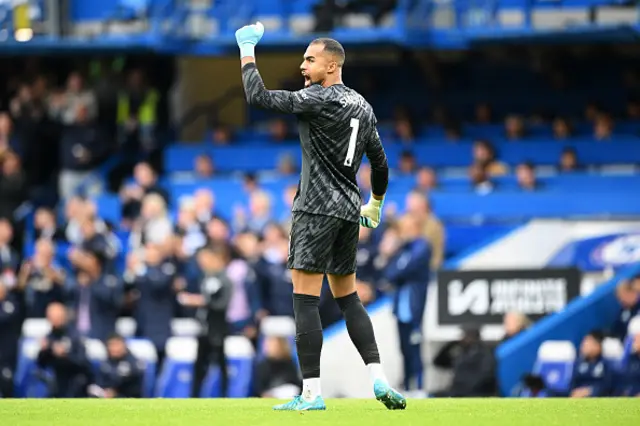 Robert Sanchez of Chelsea celebrates