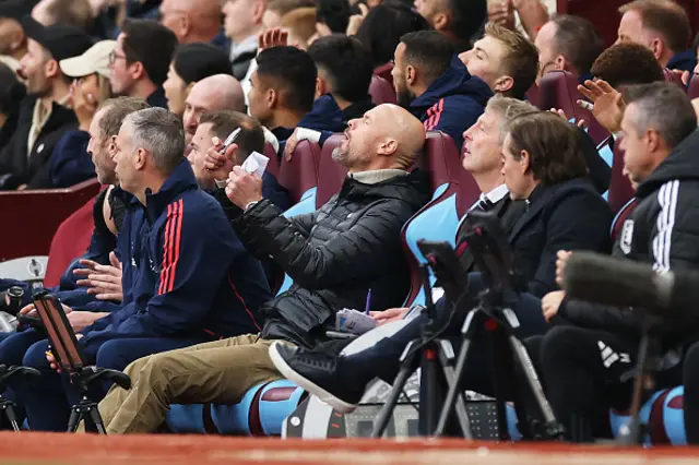 Erik ten Hag on the bench