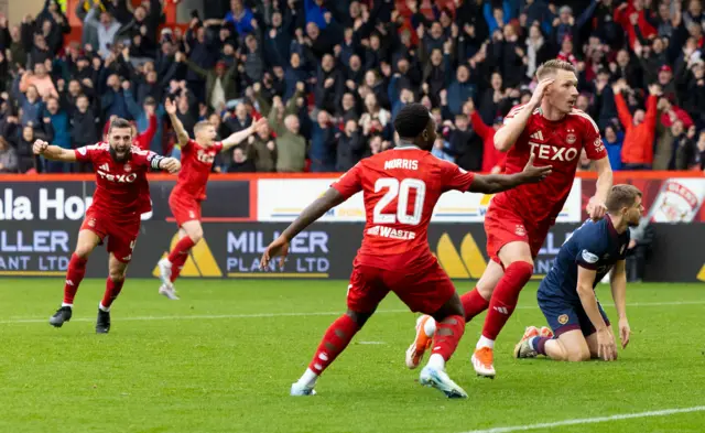 Aberdeen's Ante Palaversa celebrates