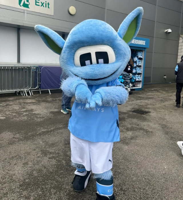 Manchester City mascot Blue Moon