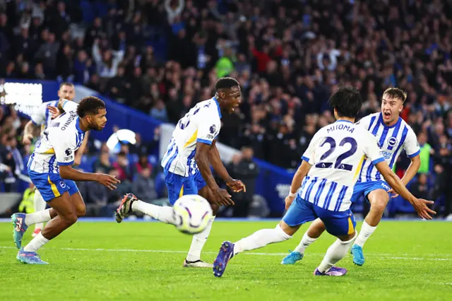 Danny Welbeck of Brighton & Hove Albion celebrates