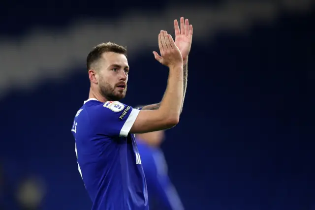 Cardiff captain Joe Ralls applauds fans in midweek