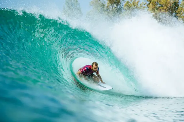 Adrian 'Ace' Buchan surfing