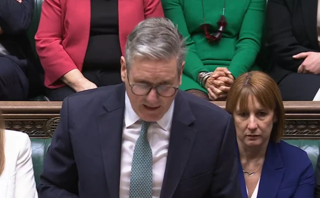 Keir Starmer headshot of him speaking in parliament