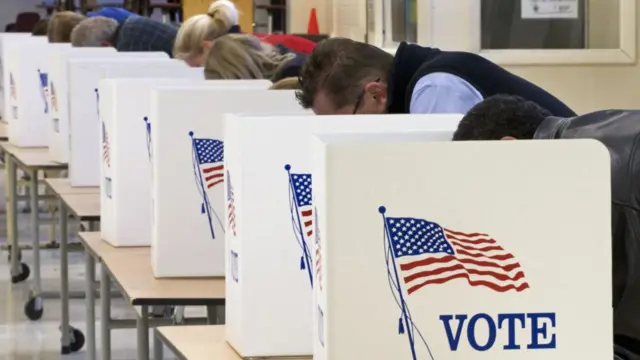 Voters cast their ballots