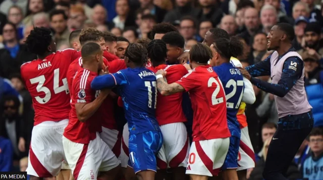 Chelsea and Nottingham Forest Players