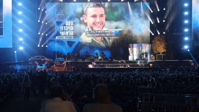 People gather in Tel Aviv for ceremony