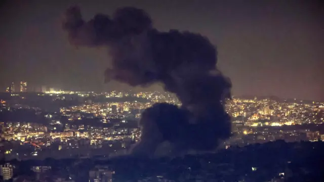 Smoke over Beirut southern suburbs