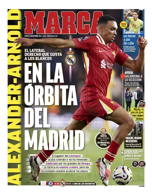 The back page of Tuesday's Marca