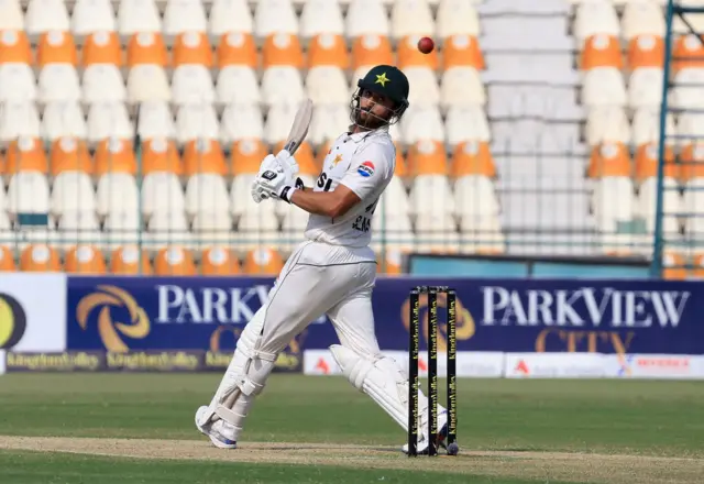 Pakistan's Salman Ali Agha in action