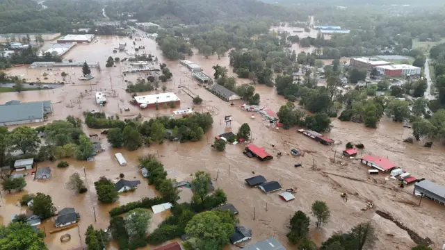 Hurricane Helene hit the south-eastern US with extreme rainfall