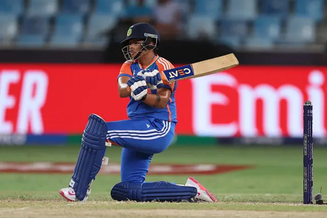 Shafali Verma of India bats