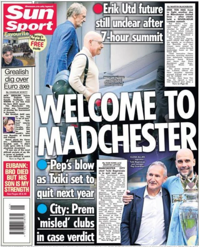 Back page of the Sun on 9 October 2024