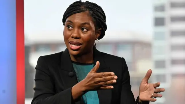 f Conservative Party leadership contender Kemi Badenoch, appearing on the BBC1 current affairs programme, Sunday with Laura Kuenssberg