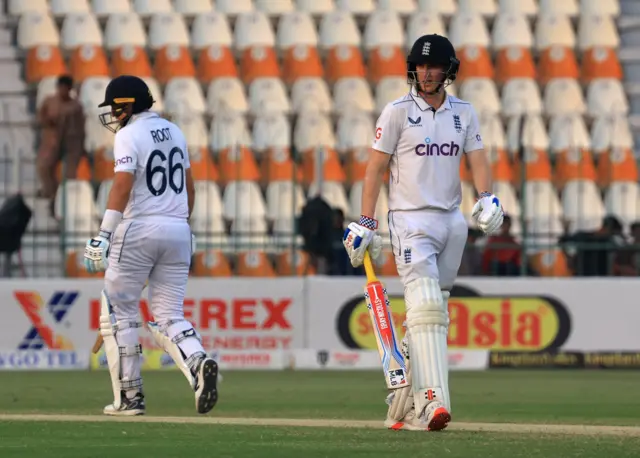 England's Joe Root and Harry Brook