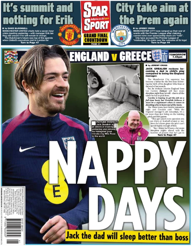 Back page of the Daily Star on 9 October 2024