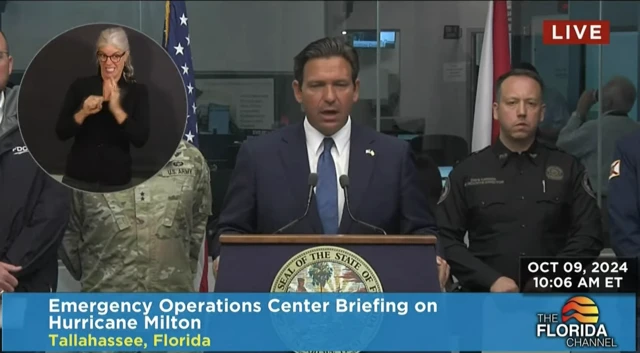 Florida Governor Ron DeSantis provides a hurricane update