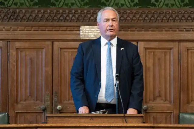 Bob Blackman, chairman of the 1922 Committee, announcing the results of the second ballot round in the Conservative Party leadership contest on 10 September